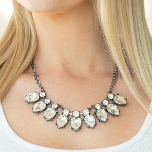 Black metal with white bling